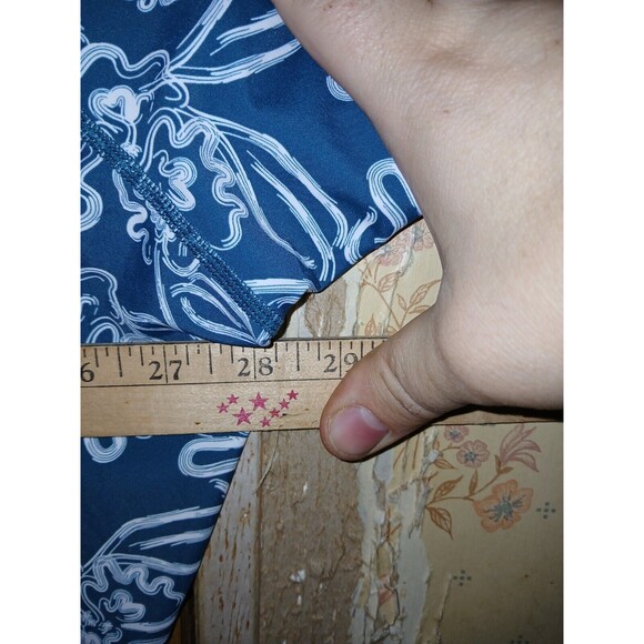 Modli Blouse Turquoise Floral Print 3/4 Sleeves Women's Plus Size 6X Stretch - Picture 6 of 12